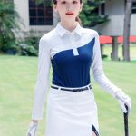 Fullset áo dài tay golf nữ T208-Váy golf nữ T182