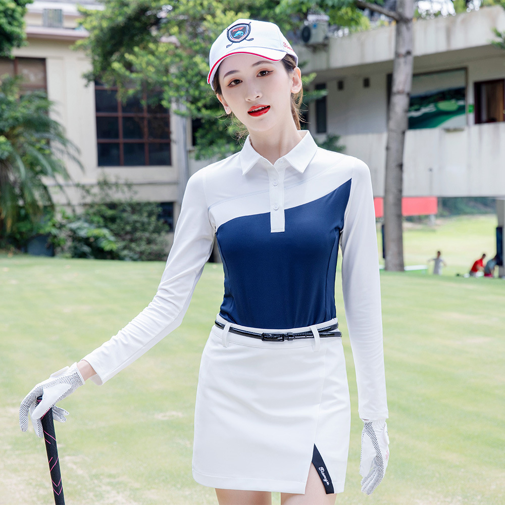 Fullset áo dài tay golf nữ T208-Váy golf nữ T182