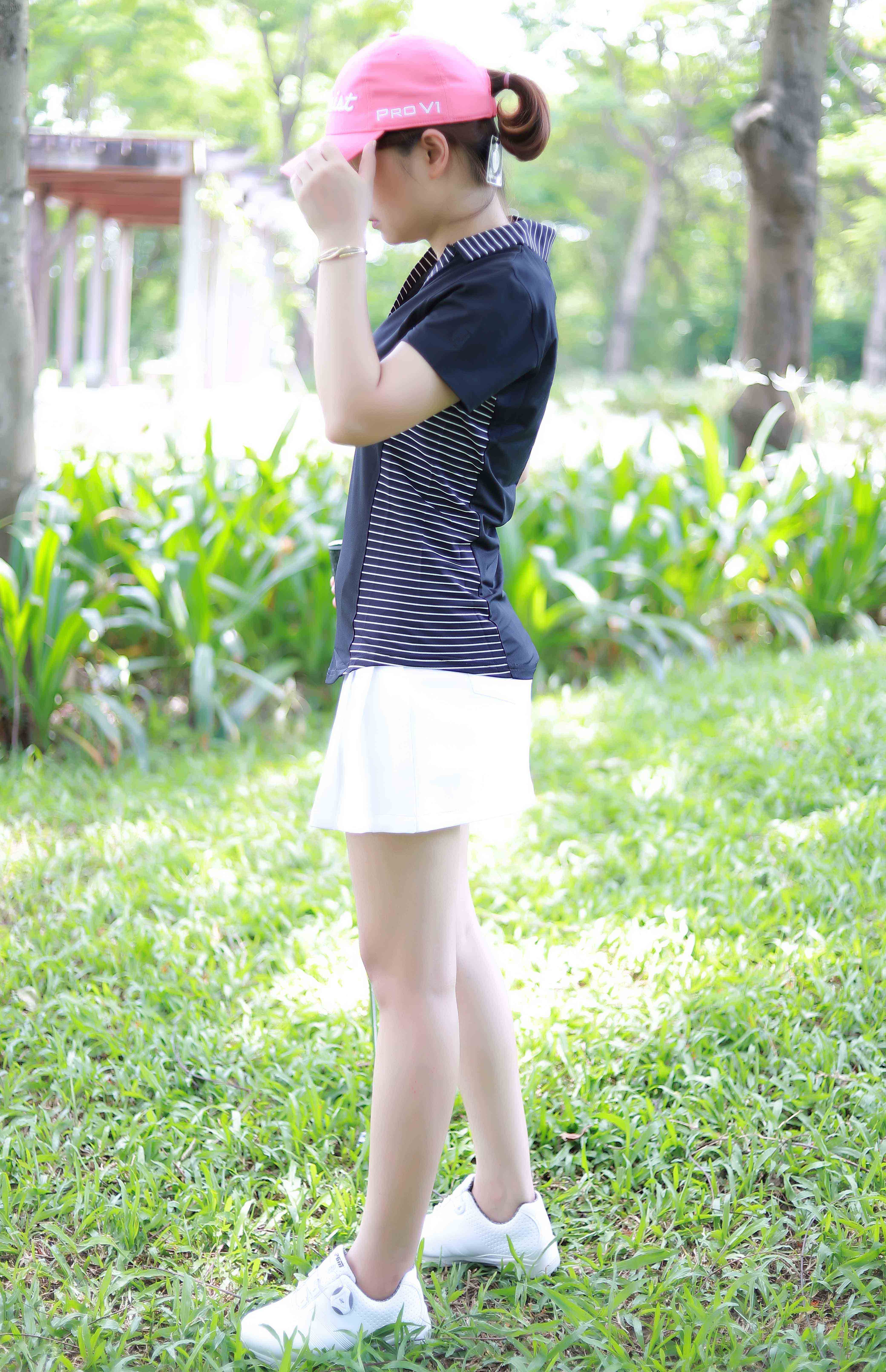 Polo Golf Nữ Footjoy FJ Women's Short Sleeve Open Placket Stretch Pique Shirt (48)
